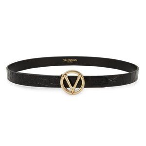 Baby Croc-Embossed Leather Belt Valentino by Mario Valentino size M